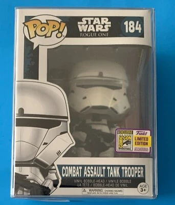 FUNKO POP 星球大战 ROGUE ONE COMBAT ASSAULT TANK TROOPER 184 漫画 CON 贴纸 — 第 1/2 张图片