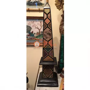 Marmor Obelisken Säule altägyptisch zufällige Intarsien Haus & Tempel Obelisken Deko - Bild 1 von 8