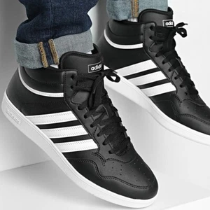 Adidas Hoops 4 Mid scarpa sportiva da uomo nera sneaker scarpe da ginnastica #994 - Foto 1 di 11