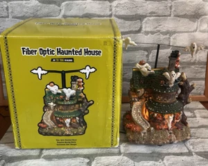 Halloween Haunted House Village Home Decor Fiber Optic Ghosts Pumpkins READ!! - Picture 1 of 16