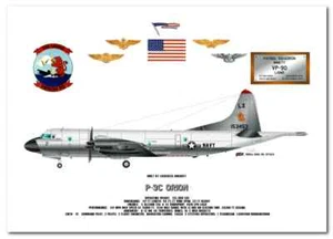 P-3C Orion of the VP-90 Lions, 1965 - 1994, US Navy Aircraft Print - Picture 1 of 1