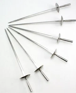 Pincho de acero inoxidable vintage para parrilla 13" de longitud total shish Kabobs - Imagen 1 de 5
