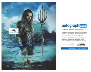 JASON MOMOA AUTOGRAPH SIGNED 8x10 PHOTO AQUAMAN JUSTICE LEAGUE ACOA - Picture 1 of 2