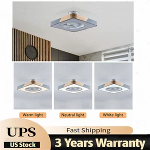 Ceiling Mounted Ceiling Fan With Light Remote Control Flush Mount Ceiling Fan - Picture 1 of 10