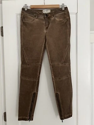 NEW Sz 25 Free People Ankle Zip Skinny Jeans Brown Medium Wash - Image 1 of 4