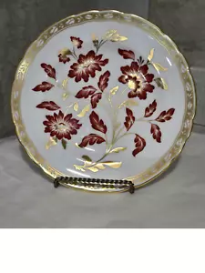 Royal Crown Derby Red Derby Panel Accent Salad Plate England - Picture 1 of 4