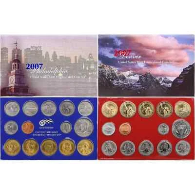 2007 P&D US Mint Set Uncirculated Sealed in Mint Plastic with COAs - Image 1 of 4
