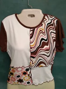 NEW Rue21 Multicolor Swirl/Floral Slim Fit Women's Shirt Size XL - Picture 1 of 6