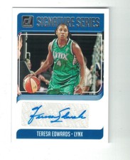 TERESA EDWARDS 2019 Panini Donruss WNBA AUTO No. SS-TEW Signature Series Lynx