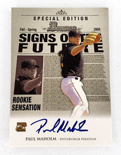 2004 Bowman Draft Picks & Prospects Signs Of The Future Auto Paul Maholm #SOF-PM