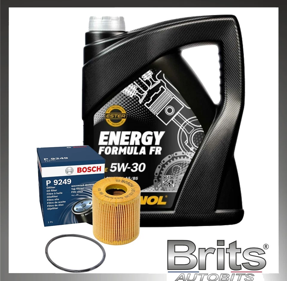 SERVICE KIT for VOLVO V50 (MW) 2.0 D - BOSCH OIL FILTER & 5L OIL (2004-2007) - Image 1 of 4