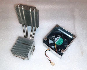 Shuttle Socket A 462/370 Heatsink, 4x Heat Pipe CPU Cooler LÜFTER KÜHLER - Afbeelding 1 van 4