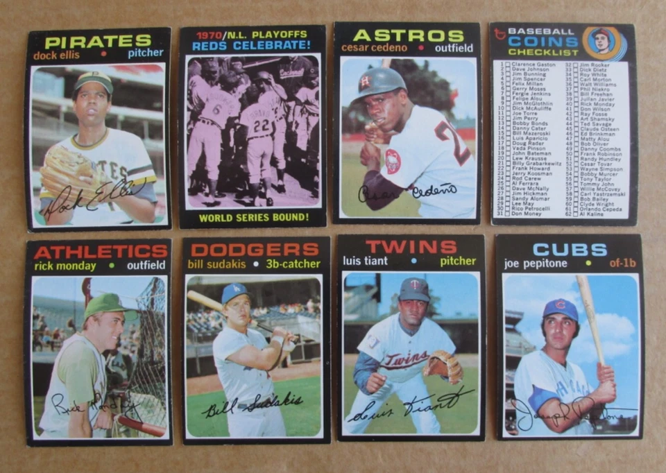 1971 TOPPS BASEBALL CARD SINGLES #1-260 COMPLETE YOUR SET U-PICK UPDATED 10/22 - Image 1 of 1