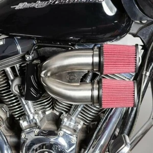 Kit de admisión de filtro de aire de inducción sintonizado de acero inoxidable S&S 08-17 Harley Touring Softail - Imagen 1 de 2