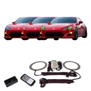 RGB Multi Color Bluetooth Headlight Halo kit for Scion FR-S 12-16 - Picture 1 of 6