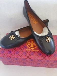 Tory Burch TORY CHARM BALLET FLAT Black Size 11 (New) - Picture 1 of 8