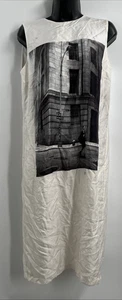 Abito donna DKNY 1994 stampa senza maniche girocollo aperto dietro taglia small - Foto 1 di 15