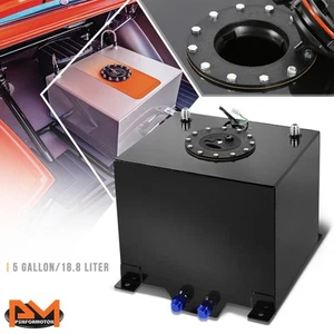 Tanque de gas/cella de combustible recubierto de aluminio ligero de 5 galones + tapa negra del transmisor de nivel - Imagen 1 de 5