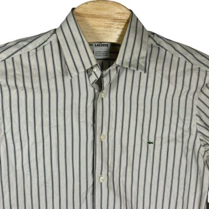 Camicia Lacoste uomo 40/media a righe cotone F5182 manica lunga con bottoni - Foto 1 di 6