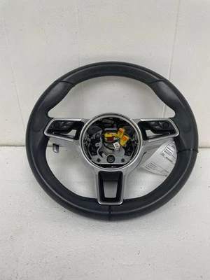 2015-2024 PORSCHE MACAN STEERING WHEEL BLACK/CHROME 95B959256 OEM - Image 1 of 4
