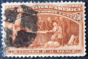 Sello de exposición colombiano usado SC# 239 de Estados Unidos - Imagen 1 de 3