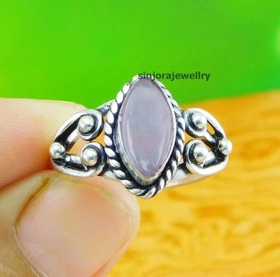 Anello regalo fatto a mano in argento sterling 925 con pietra preziosa... - Immagine 1 di 4