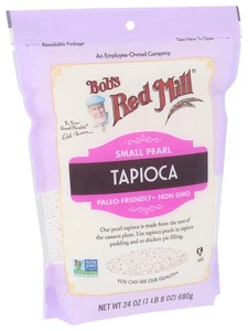 Bob'S Red Mill Tapioca Pearl Pequeño 24 OZ (Paquete de 1) - Imagen 1 de 3