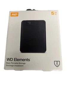 WD Elements External 5TB Hard Drive USB 3.0 - NEW - Afbeelding 1 van 1