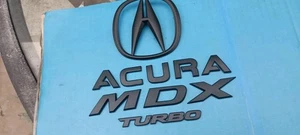ACURA MDX 2008-2013 TURBO OEM BLACK EMBLEMS WITH LOGO OEM USED  - Picture 1 of 4