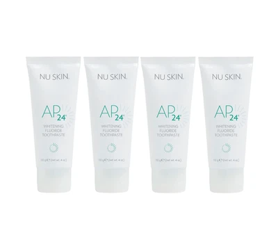 4 管 Nu Skin Nuskin AP 24 美白氟化物牙膏,4 盎司,免运费 — 第 1/2 张图片