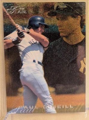 1996 Flair GOLD #133 Paul O'Neill Yankees RARE SPECKLE FOIL SILVER LETTER - Image 1 of 2