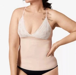 Ruby Ribbon Second Skin V Neck Cami In Pale SZ 42 NEW! - Picture 1 of 2