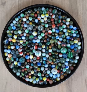1,7 kg Konvolut/Sammlung Glas-Murmeln, Größe von 15 - 25mm - Bild 1 von 4