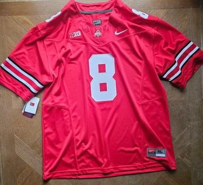Camiseta deportiva universitaria Arvell Reese #8 Ohio State Buckeyes OSU para hombres GRAN 10 conferencias 🏈 Foto 1 de 4