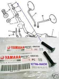 Yamaha RD500 RD350YPVS RZ350 Grip End Screw x2 NOS HandleBar Balance 98707-06030 - Picture 1 of 1