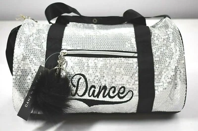 Bolso de Baile Danz N Motion Danshuz Niñas Plateado Negro Lentejuelas Lona Pequeño Nuevo Foto 1 de 4