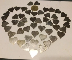 50 Dekoherzen, Herz Metallherz Hochzeitsdeko Vintage Gold, Basteln, Feiern - Bild 1 von 6
