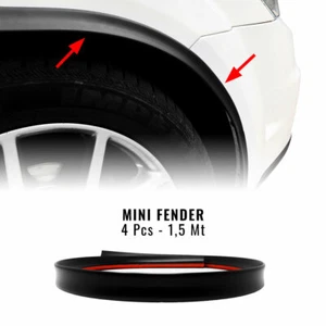 Profili Passaruota Parafanghi con Biadesivo 3M per Auto, 4 pezzi da 1,5 metri - Picture 1 of 4