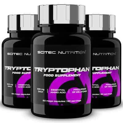 L-Tryptophan 60/180 Caps Supports Relaxation Positive Mood Restful Sleep - Image 1 of 4