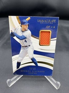 George Springer 2020 Panini Immaculate Collection Patch Relic #78/99 Astros OF