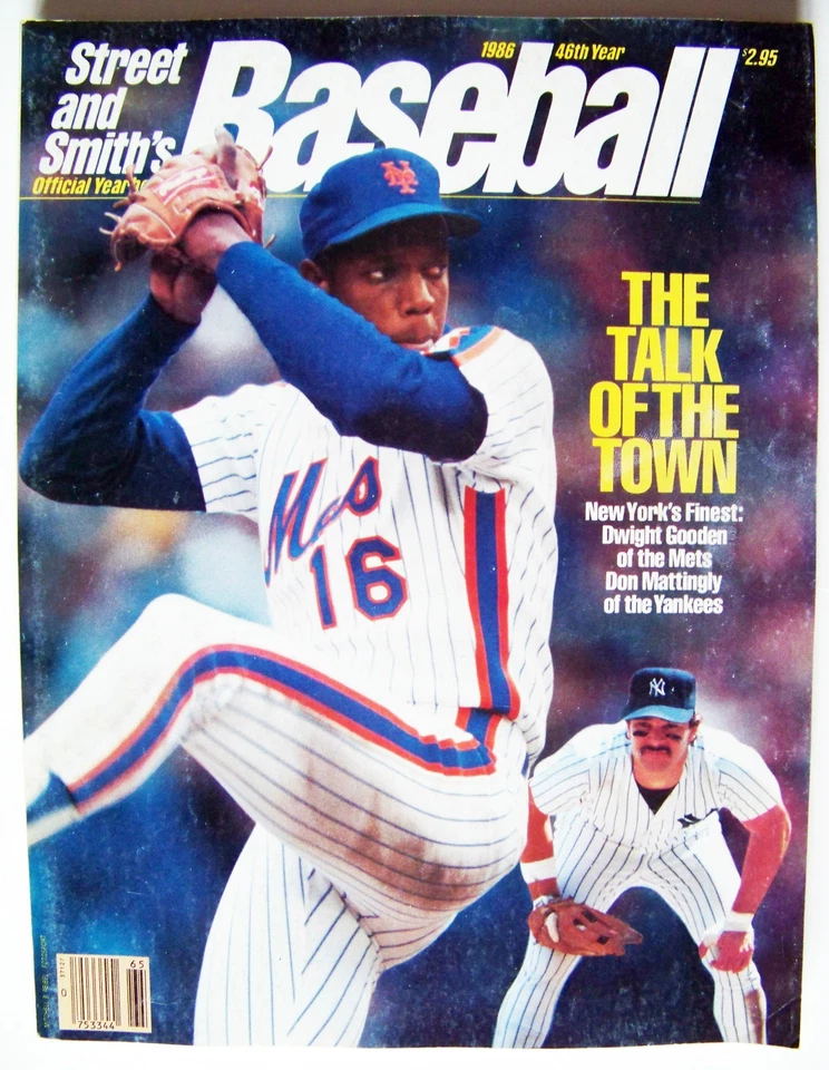 NY Mets Dwight Doc Gooden 84 ROY 85 CY  Street & Smiths yearbook 1986 magazine - Image 1 of 1