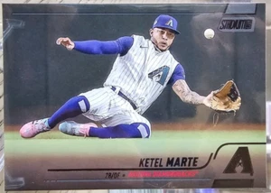 2022 Topps Stadium Club Black Parallel #256 Ketel Marte Arizona Diamondbacks - Picture 1 of 2