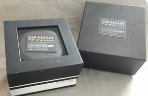 Graham Box Set "Mercedes Petronas GP" Leather Black / Yellow and Wood Very Used - Picture 1 of 19