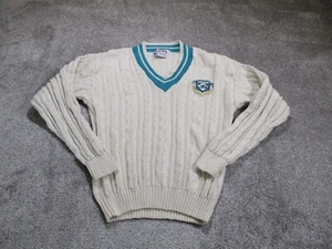 Vintage Charlotte Hornets Sweater Mens Medium Cable Knit Nutmeg Basketball NBA - Picture 1 of 8