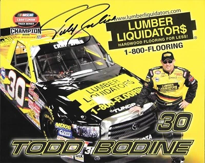 Tarjeta de héroe Todd Bodine serie NASCAR TRUCK 2007 autografiada/firmada Foto 1 de 2