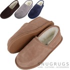 SNUGRUGS Mens / Gents Wool Lined / Sheepskin Slippers / Indoor Shoes