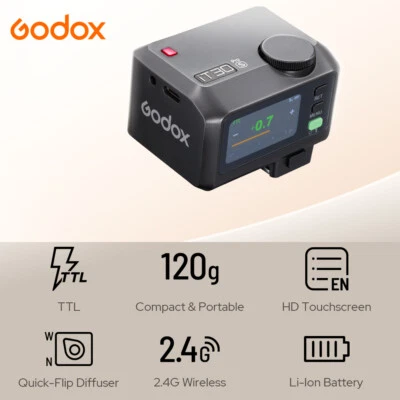 Godox iT30 Pro Mini On-Camera Flash Speedlite For Canon Nikon Sony Fuji Olympus - Image 1 of 4