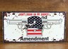 Novelty License Plate Tin Sign - 2nd Amendment - Second Don't Tread on My Rights