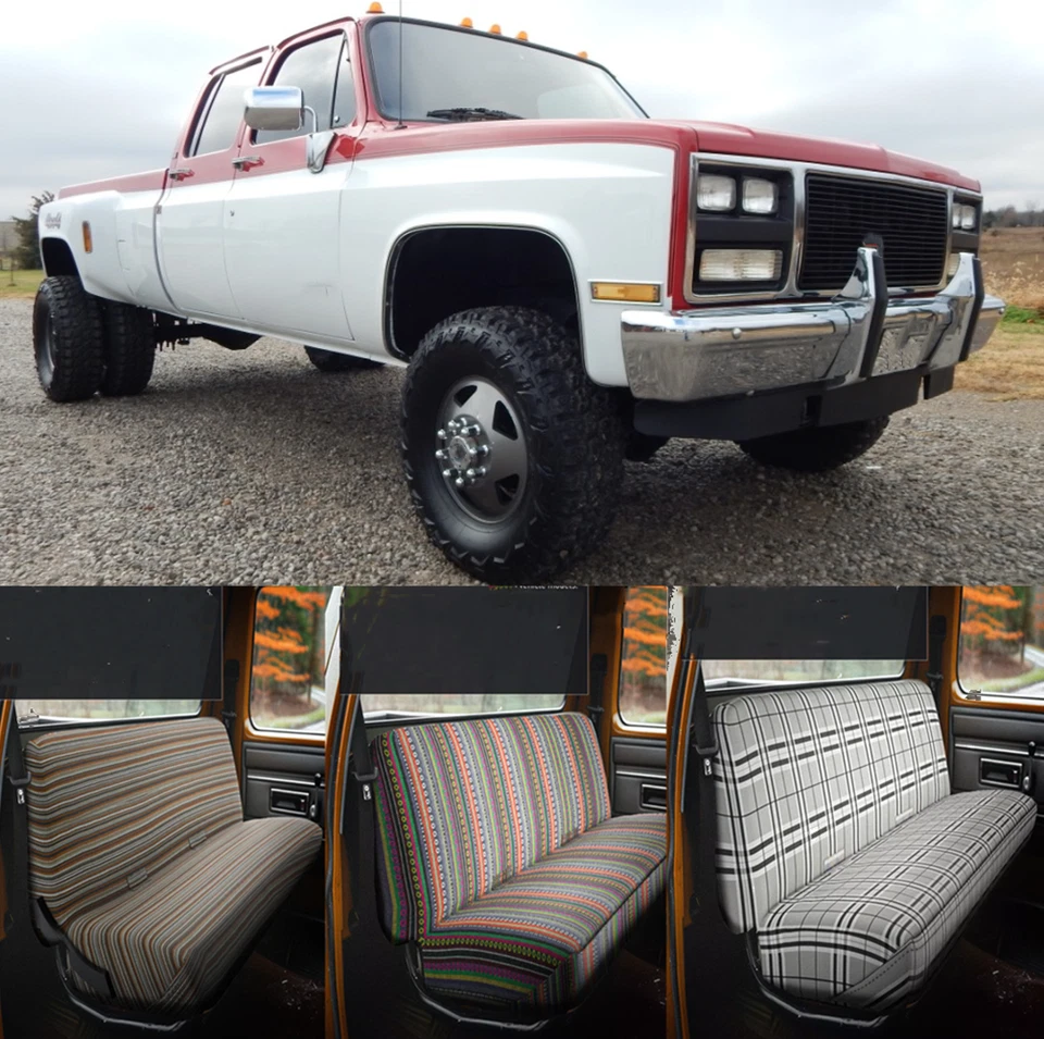 全尺寸马鞍毯前长椅汽车罩适用于吉姆西 V1500 V2500 V3500 — 第 1/4 张图片