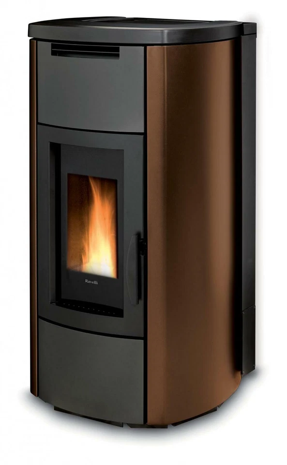Termostufa a pellet Idro Ravelli HRV 160 TOUCH STEEL 16kW interamente in acciaio - Immagine 1 di 1